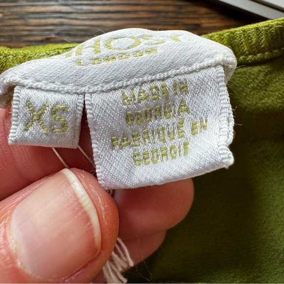 NWT Ghost London Green Satin Maxi Dress Sz XS - Picture 8 of 9